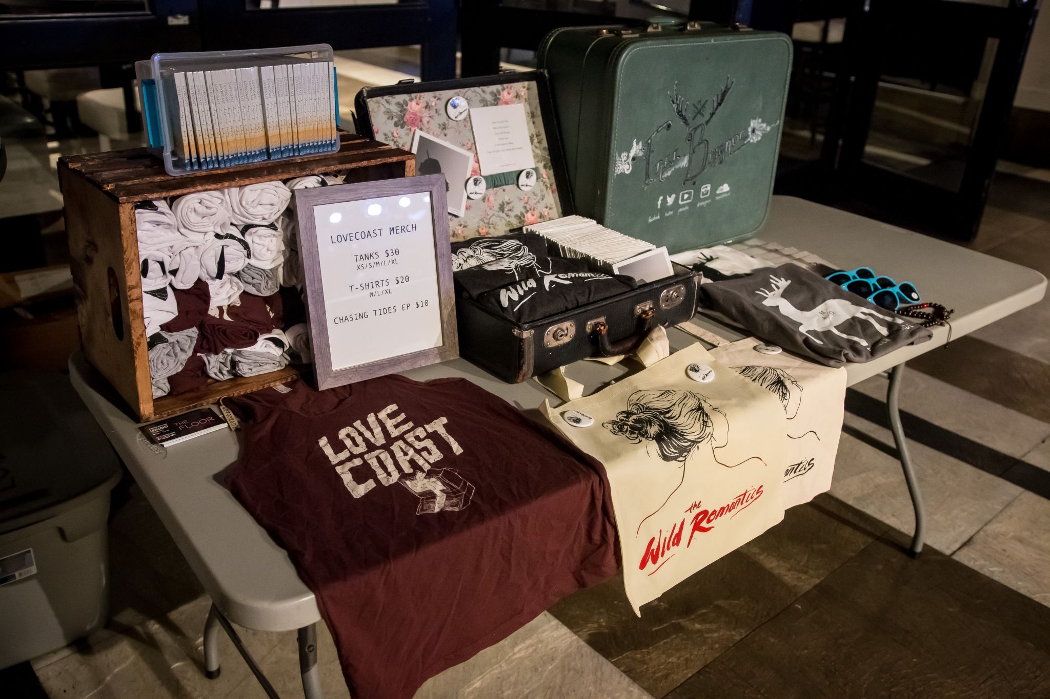merch table - photo by webmeister Bud