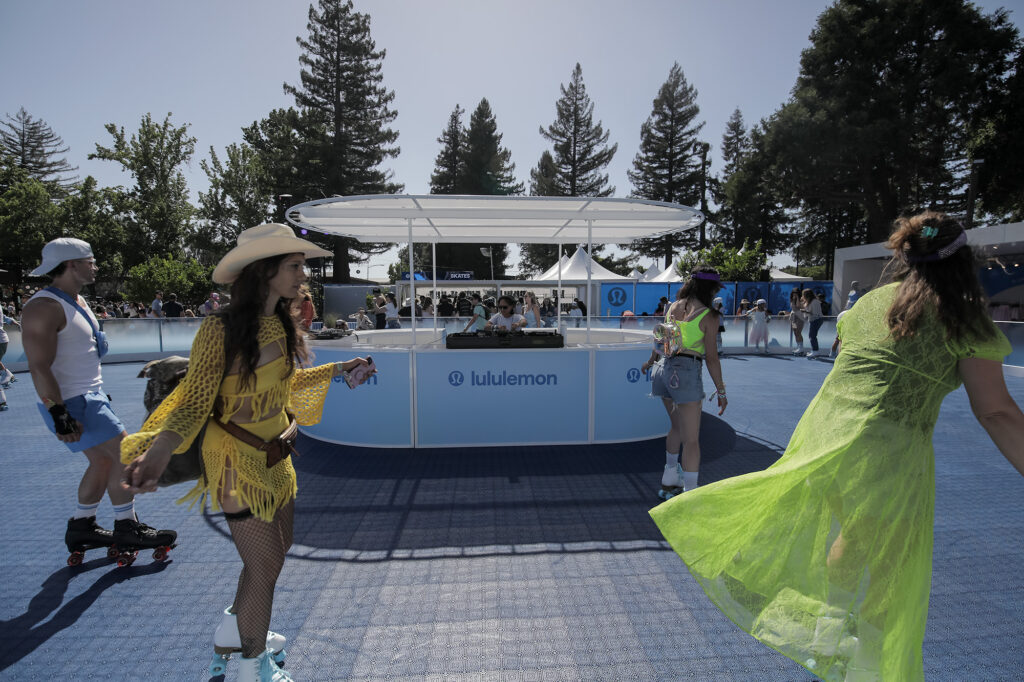 Lululemon roller rink at BottleRock 2025