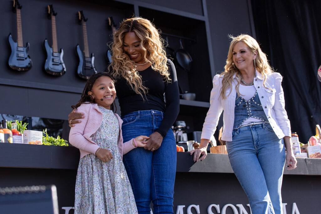 Trisha Yearwood and Serena Williams at the BottleRock 2025 Culinary Stage